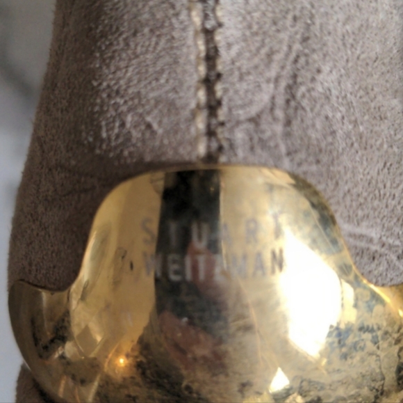 Designer Stuart Weitzman natural suede and fur winter boots, size 7 - Picture 8 of 12